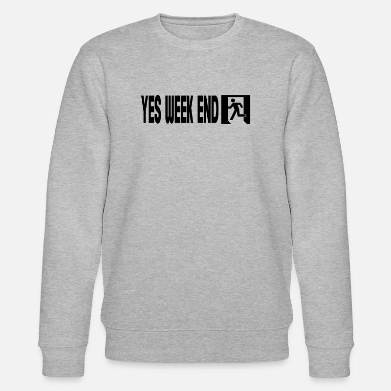 Yes Week End - Emergency - Sweat bio CHANGER Stanley/Stella Unisexe - gris chiné