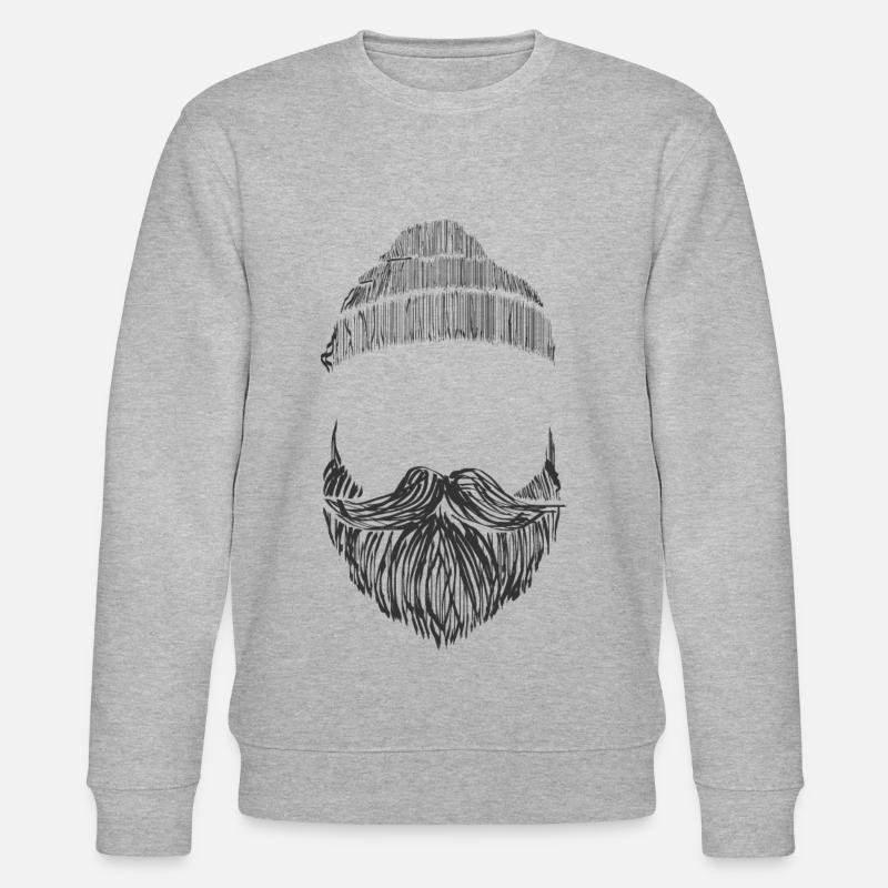 Bart mit Mütze - Stanley/Stella Unisex Bio-Sweatshirt CHANGER  - Grau meliert