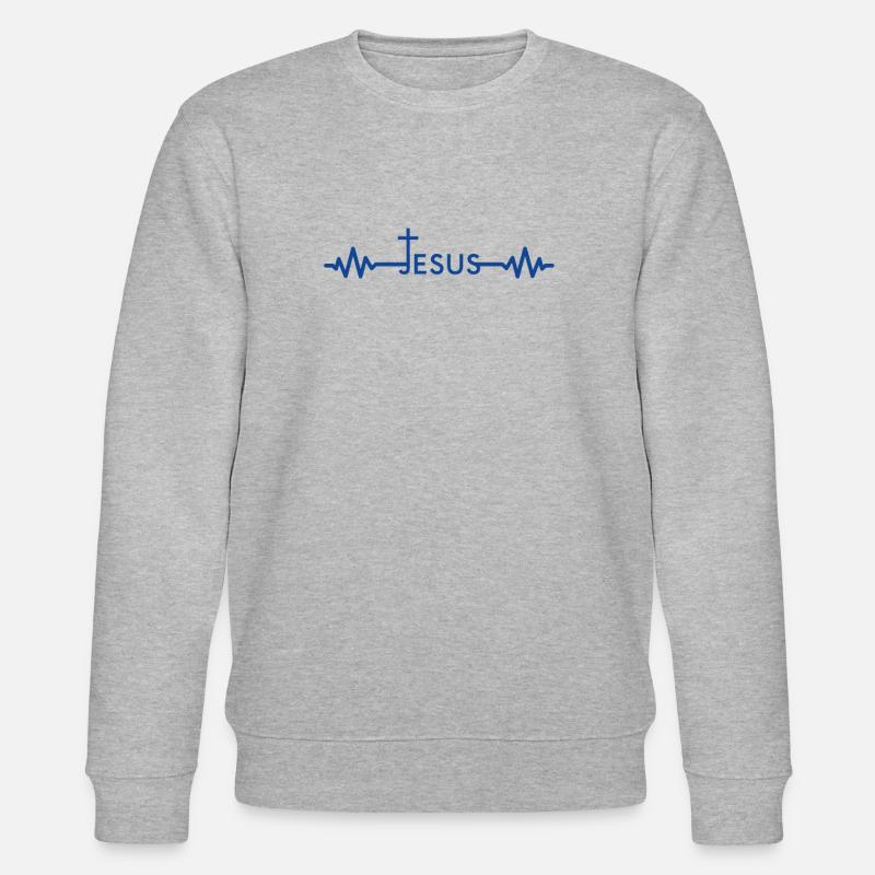Jésus, chrétien - Sweat bio CHANGER Stanley/Stella Unisexe - gris chiné