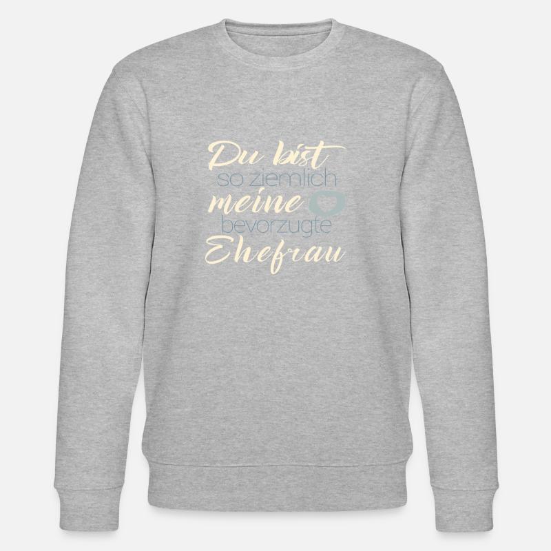 Bevorzugte Ehefrau Valentinsgeschenk Mann - Stanley/Stella Unisex Bio-Sweatshirt CHANGER - Grau meliert