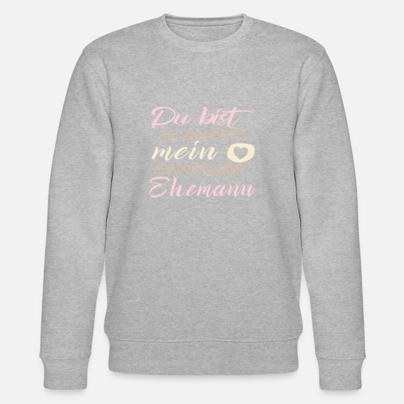 Bevorzugter Ehemann Valentinsgeschenk Frau - Stanley/Stella Unisex Bio-Sweatshirt CHANGER  - Grau meliert