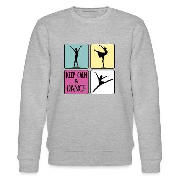 Danser Danser danse danser jambe balancer - Sweat bio CHANGER Stanley/Stella Unisexe - gris chiné - Devant - Nik (191cm) & Marisol (170cm)