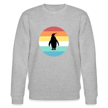 Pinguin - Stanley/Stella Unisex Bio-Sweatshirt CHANGER  - Grau meliert - Vorne - Nik (191cm) & Marisol (170cm)