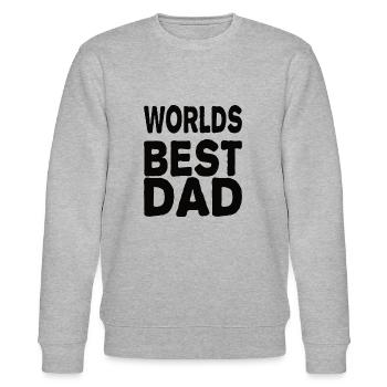 Worlds Best Dad - Stanley/Stella Unisex Bio-Sweatshirt CHANGER  - Grau meliert - Vorne - Nik (191cm) & Marisol (170cm)