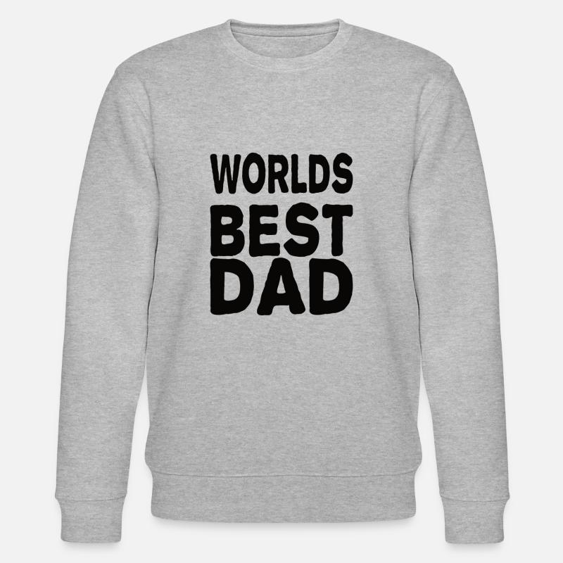 Worlds Best Dad - Stanley/Stella Unisex Bio-Sweatshirt CHANGER  - Grau meliert