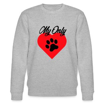 MY ONLY LOVE PET 2 - Stanley/Stella Unisex Bio-Sweatshirt CHANGER  - Grau meliert - Vorne - Nik (191cm) & Marisol (170cm)