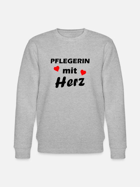 Pflegerin mit Herz - Stanley/Stella Unisex Bio-Sweatshirt CHANGER - Grau meliert