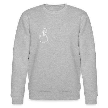 Pocket Guitar - Stanley/Stella Unisex Bio-Sweatshirt CHANGER  - Grau meliert - Vorne - Nik (191cm) & Marisol (170cm)