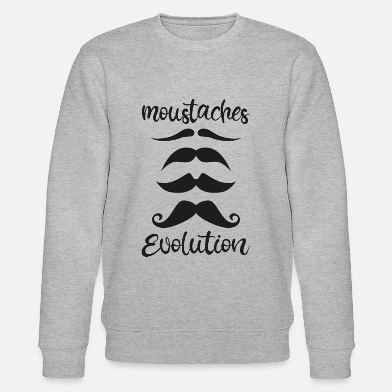 moustache évolution - Sweat bio CHANGER Stanley/Stella Unisexe - gris chiné