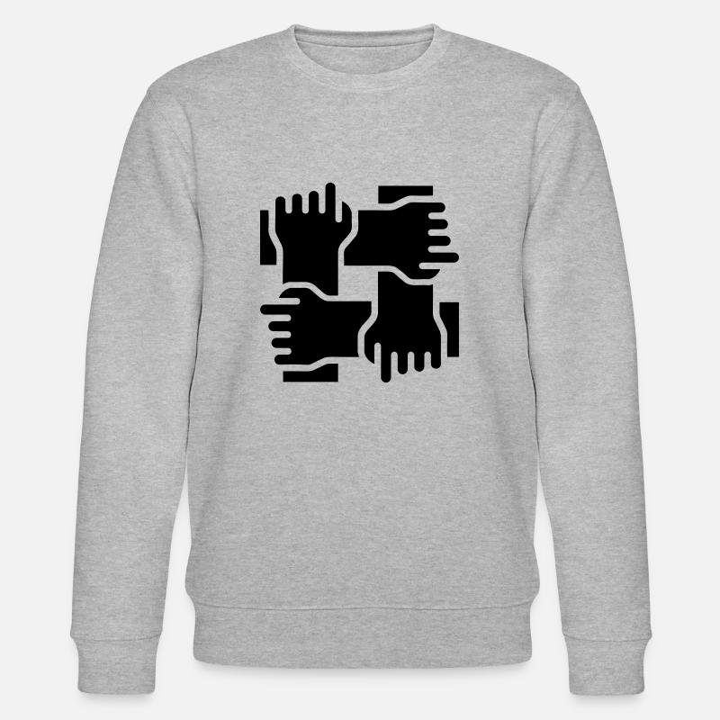 Zusammenhalt - Stanley/Stella Unisex Bio-Sweatshirt CHANGER  - Grau meliert