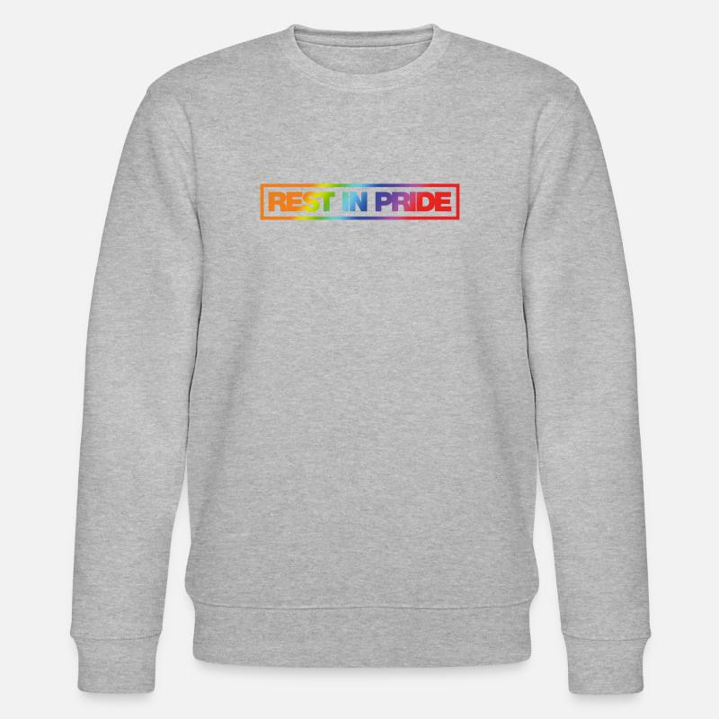 REST IN PRIDE (R.I.P.) Rainbow - Stanley/Stella Unisex Bio-Sweatshirt CHANGER - Grau meliert