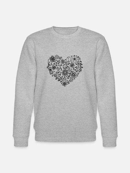 Blumenherz - Stanley/Stella Unisex Bio-Sweatshirt CHANGER - Grau meliert
