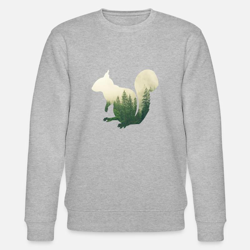 Eichhoernchen - Effet double exposition des forêts - Sweat bio CHANGER Stanley/Stella Unisexe - gris chiné