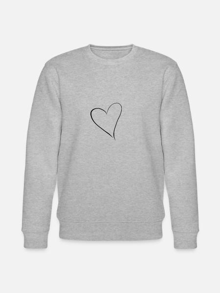 Herz Liebe Geschenk - Stanley/Stella Unisex Bio-Sweatshirt CHANGER - Grau meliert
