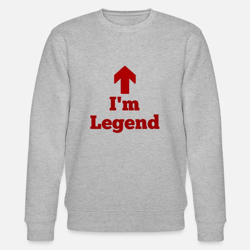 I 'm legend,legende - Stanley/Stella Unisex Bio-Sweatshirt CHANGER  - Grau meliert