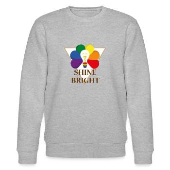Shine Bright - Stanley/Stella CHANGER Unisex Organic Sweatshirt - heather grey - Front - Nik (191cm) & Marisol (170cm)