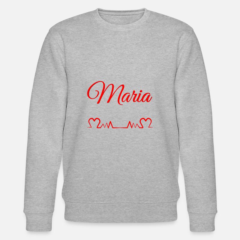 maria,vorname,mädchen,geburtsname - Stanley/Stella Unisex Bio-Sweatshirt CHANGER  - Grau meliert