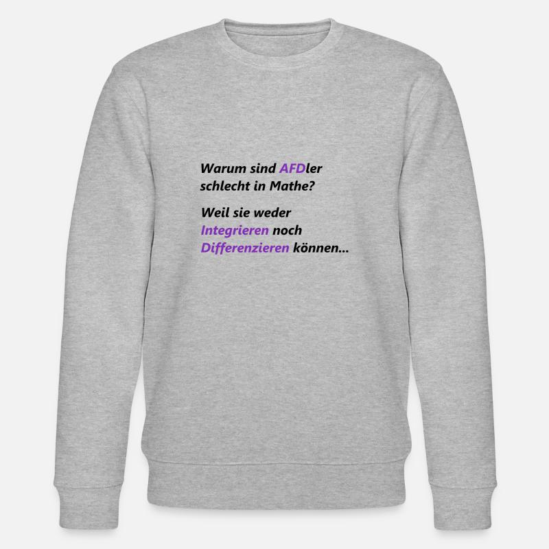 AFDler sind schlechte Mathematiker. - Stanley/Stella Unisex Bio-Sweatshirt CHANGER  - Grau meliert