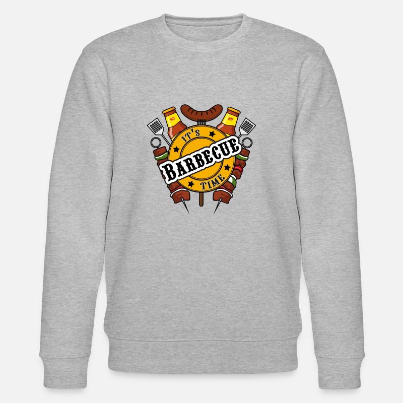 BBQ Time - Stanley/Stella Unisex Bio-Sweatshirt CHANGER  - Grau meliert