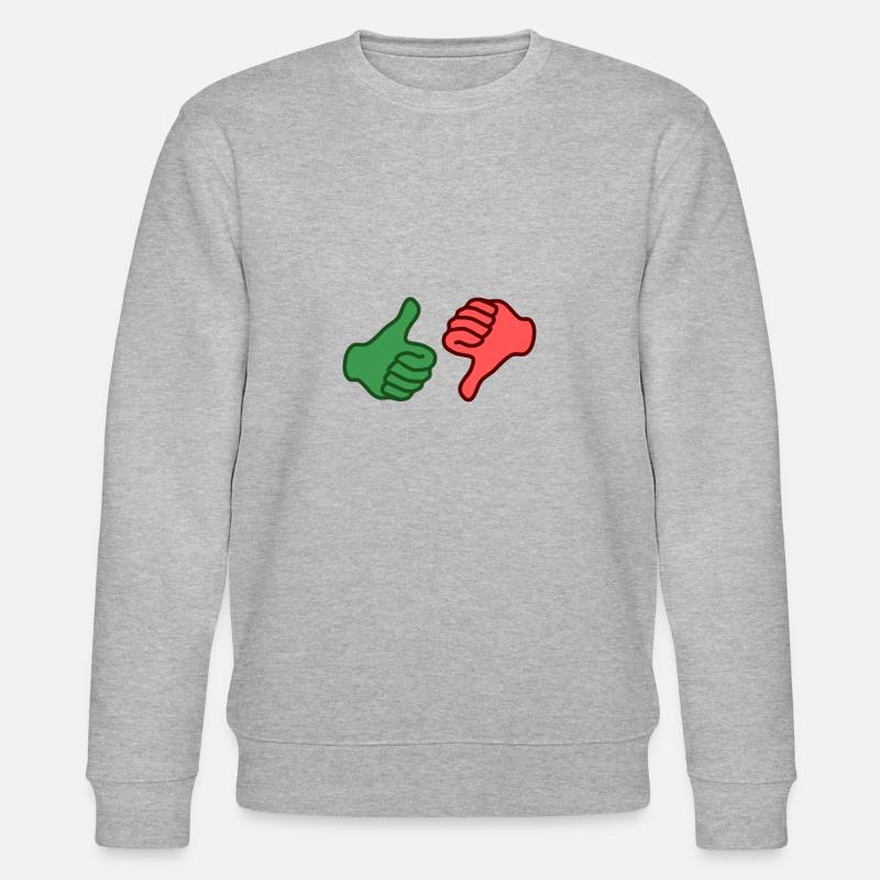 Daumen hoch - Daumen runter - Stanley/Stella Unisex Bio-Sweatshirt CHANGER  - Grau meliert
