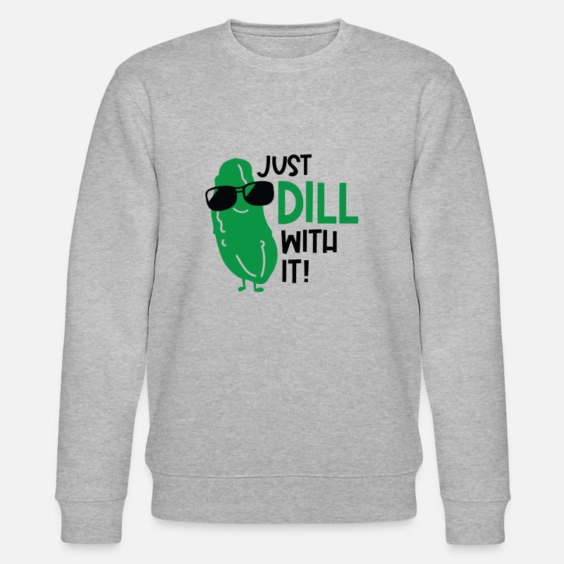 Gurke Geschenk Idee - Stanley/Stella Unisex Bio-Sweatshirt CHANGER  - Grau meliert