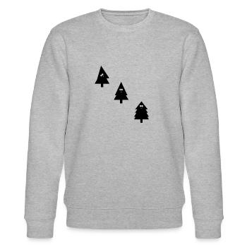 Weihnachtsbäume - Stanley/Stella Unisex Bio-Sweatshirt CHANGER  - Grau meliert - Vorne - Nik (191cm) & Marisol (170cm)