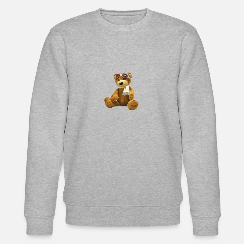 Teddybär - Stanley/Stella Unisex Bio-Sweatshirt CHANGER  - Grau meliert