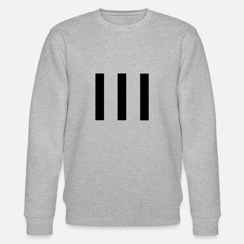 Schwarze Balken - Stanley/Stella Unisex Bio-Sweatshirt CHANGER  - Grau meliert