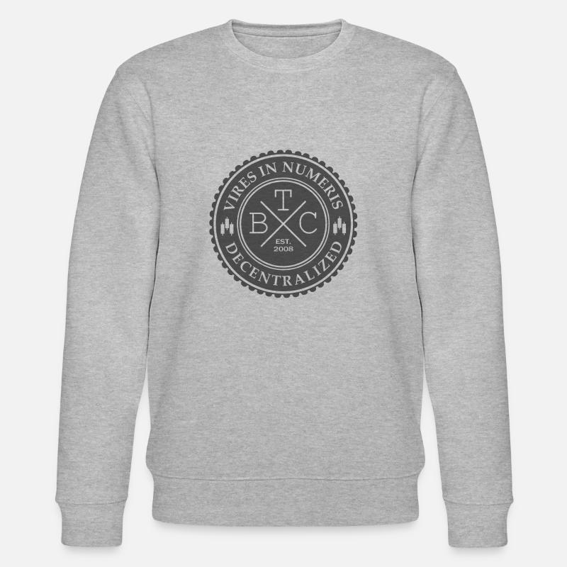 Bitcoin Vires In Numeris - Stanley/Stella Unisex Bio-Sweatshirt CHANGER  - Grau meliert