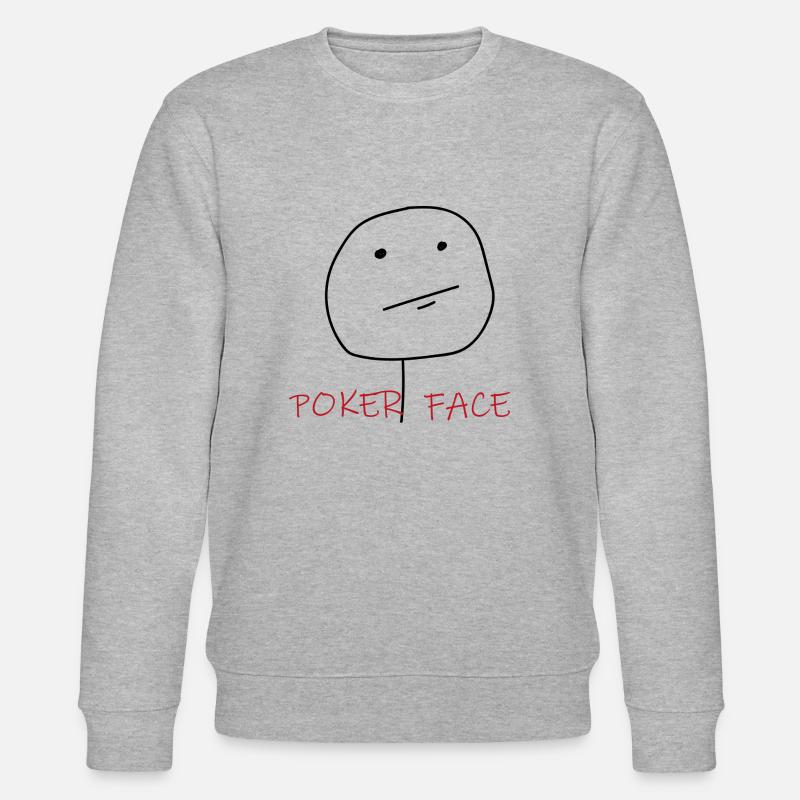 POKER FACE - Stanley/Stella Unisex Bio-Sweatshirt CHANGER  - Grau meliert