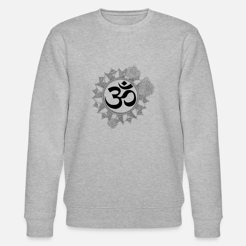OM-Mandala - Stanley/Stella Unisex Bio-Sweatshirt CHANGER  - Grau meliert