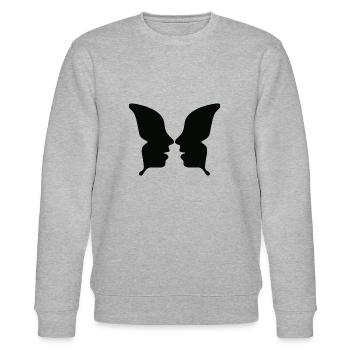 illusion - Stanley/Stella Unisex Bio-Sweatshirt CHANGER  - Grau meliert - Vorne - Nik (191cm) & Marisol (170cm)