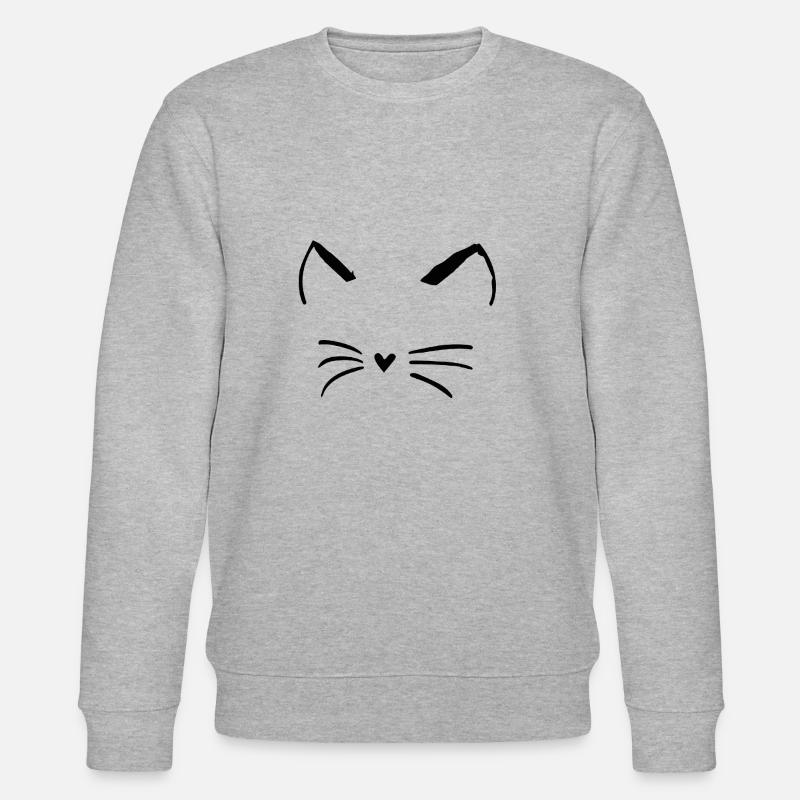 Visage de chat - Sweat bio CHANGER Stanley/Stella Unisexe - gris chiné