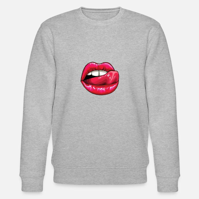Lick the Lips bunt - Stanley/Stella Unisex Bio-Sweatshirt CHANGER  - Grau meliert