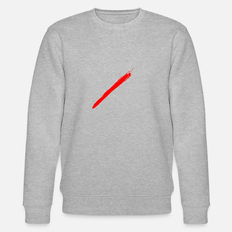 Brush red - Stanley/Stella Unisex Bio-Sweatshirt CHANGER  - Grau meliert