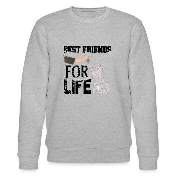 Cat cats - Stanley/Stella CHANGER Unisex Organic Sweatshirt - heather grey - Front - Nik (191cm) & Marisol (170cm)
