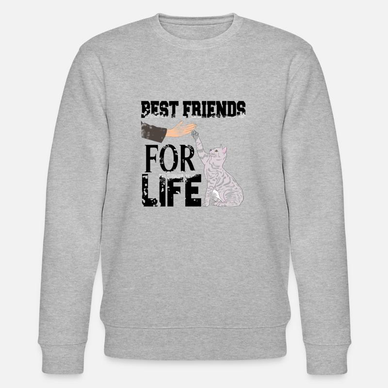 Katze Katzen - Stanley/Stella Unisex Bio-Sweatshirt CHANGER - Grau meliert
