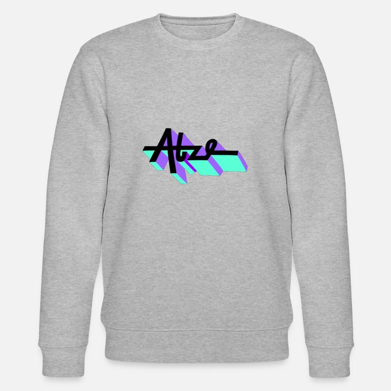 Atze Name Schriftzug - Stanley/Stella Unisex Bio-Sweatshirt CHANGER  - Grau meliert
