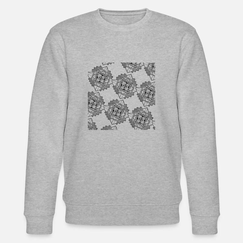 Mandala Pattern - Stanley/Stella CHANGER Unisex Organic Sweatshirt - heather grey