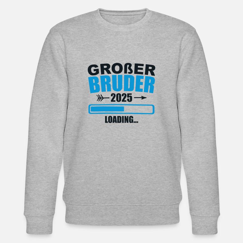 Ich werde Großer Bruder 2025 - Sweat bio CHANGER Stanley/Stella Unisexe - gris chiné
