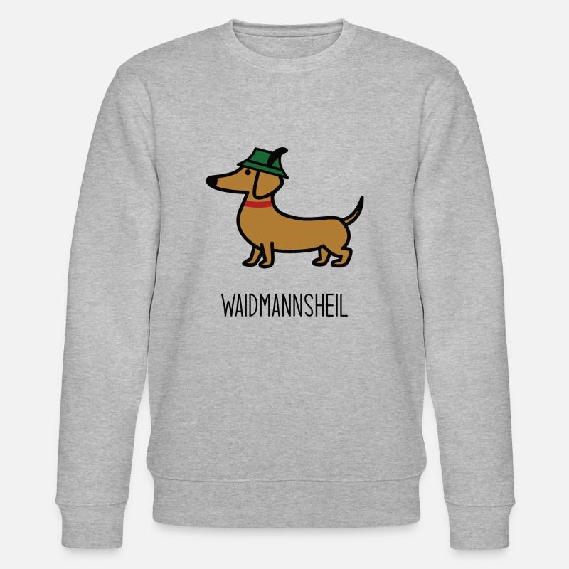 Waidmannsheil Dackel - Stanley/Stella Unisex Bio-Sweatshirt CHANGER  - Grau meliert