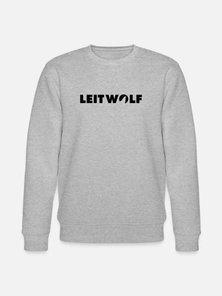 Leitwolf lettering - Stanley/Stella CHANGER Unisex Organic Sweatshirt - heather grey