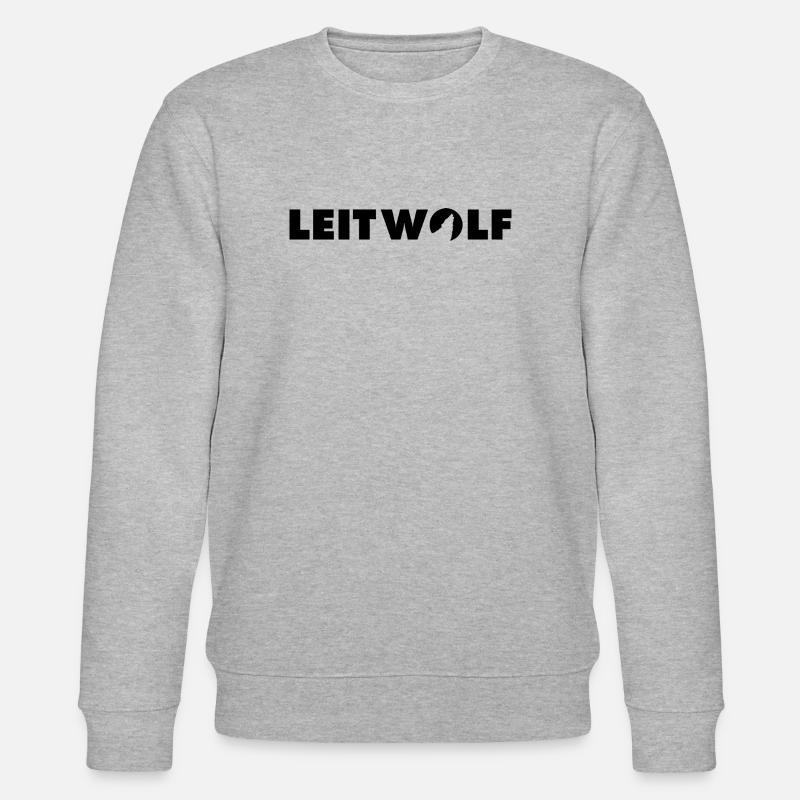 Lettrage Leitwolf - Sweat bio CHANGER Stanley/Stella Unisexe - gris chiné