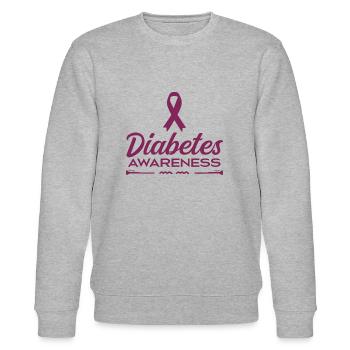 diabetes awareness - Sweat bio CHANGER Stanley/Stella Unisexe - gris chiné - Devant - Nik (191cm) & Marisol (170cm)