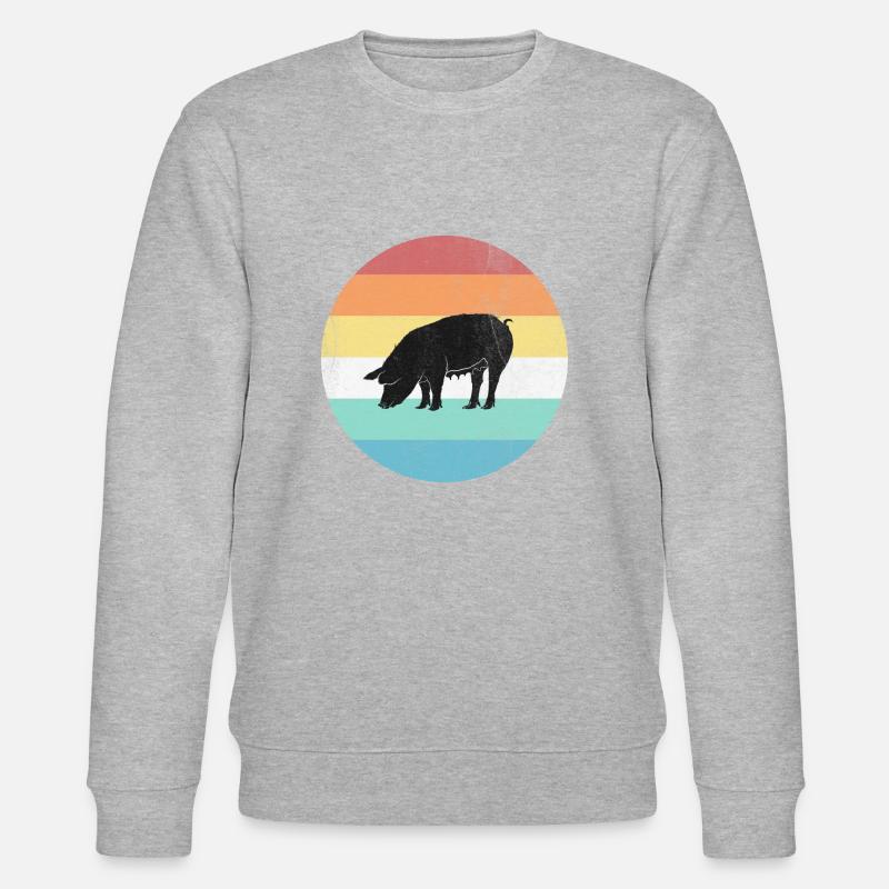 Schwein - Stanley/Stella Unisex Bio-Sweatshirt CHANGER  - Grau meliert