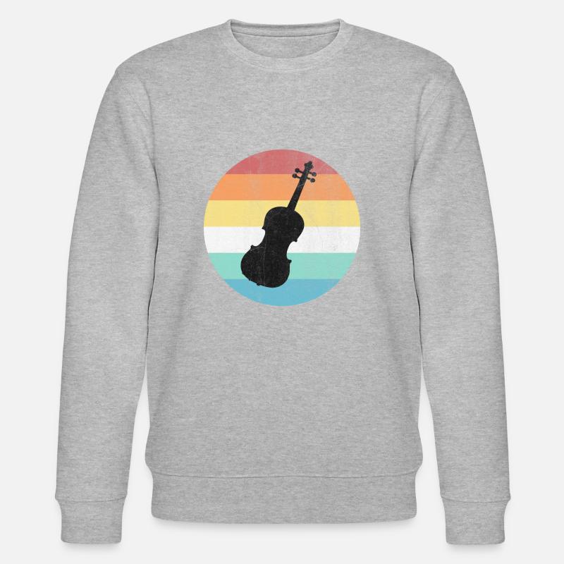 Violine - Stanley/Stella Unisex Bio-Sweatshirt CHANGER  - Grau meliert