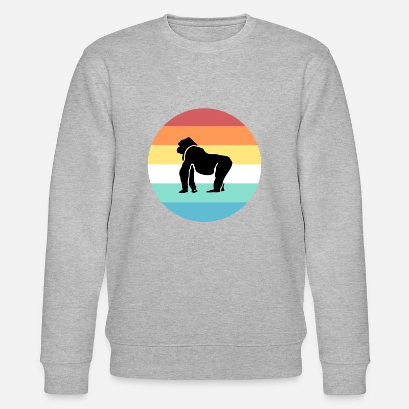 Gorilla - Stanley/Stella Unisex Bio-Sweatshirt CHANGER  - Grau meliert