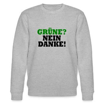 grüne nein danke - Stanley/Stella Unisex Bio-Sweatshirt CHANGER  - Grau meliert - Vorne - Nik (191cm) & Marisol (170cm)