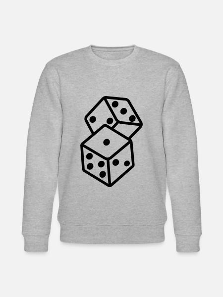 Dice Casino Symbol - Stanley/Stella CHANGER Unisex Organic Sweatshirt - heather grey