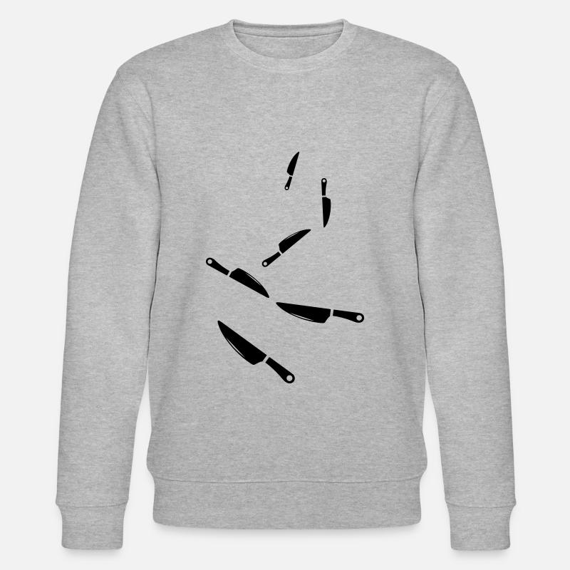 Icône de couteau - Sweat bio CHANGER Stanley/Stella Unisexe - gris chiné